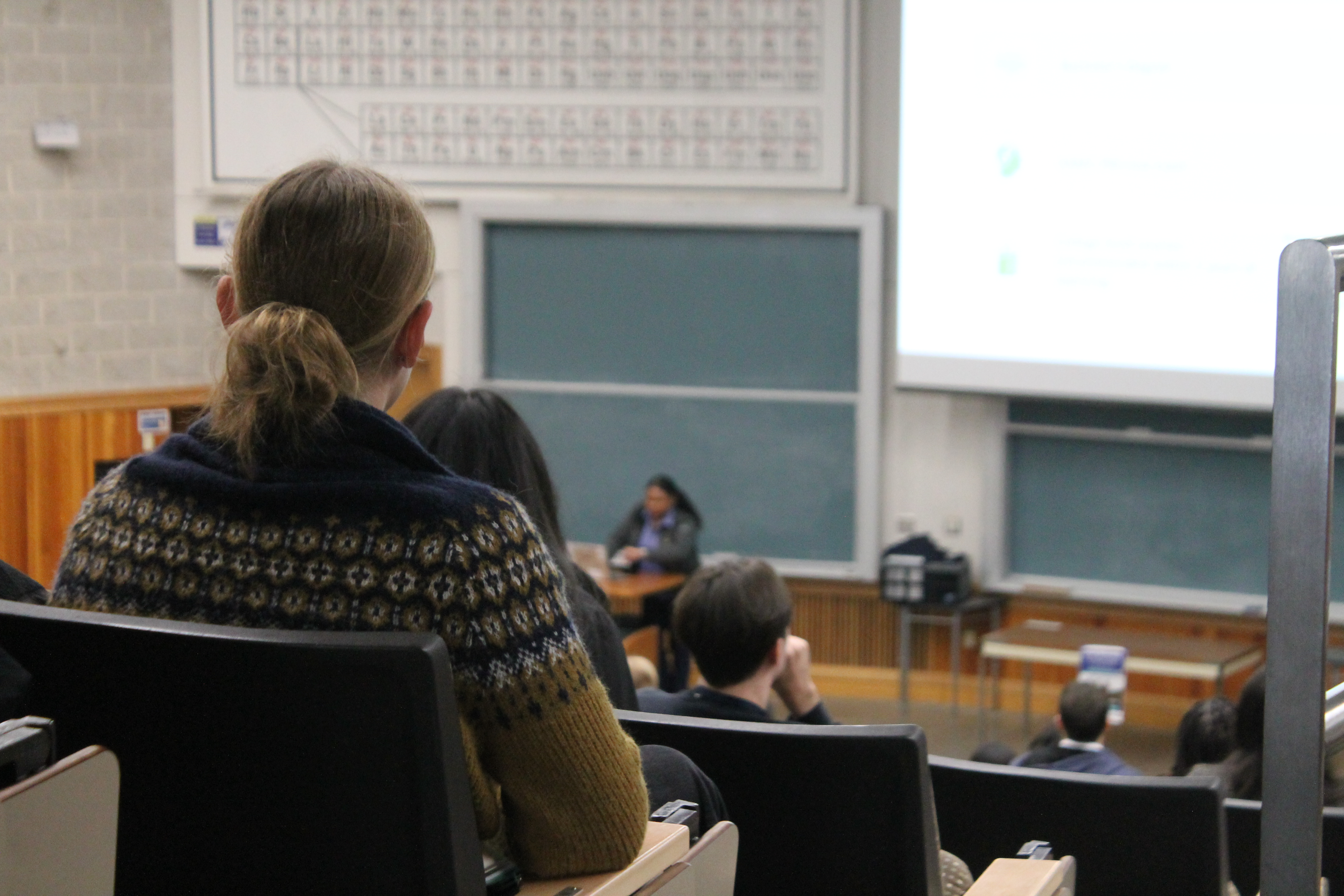 Student listening to UC Davis Workshop